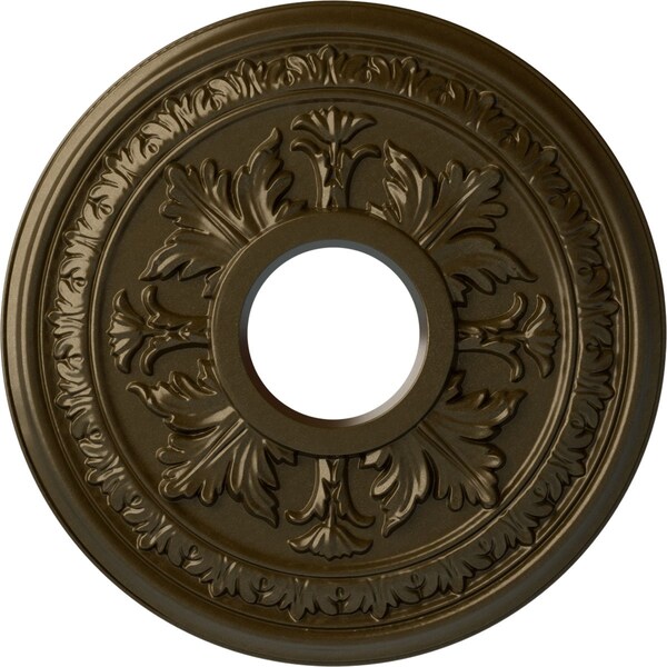 Ekena Millwork Baltimore Ceiling Medallion (Fits Canopies up to 5 1/2"), 15 3/8"OD x 4 1/4"ID x 1 1/2"P, Brass CM15BABRS - main